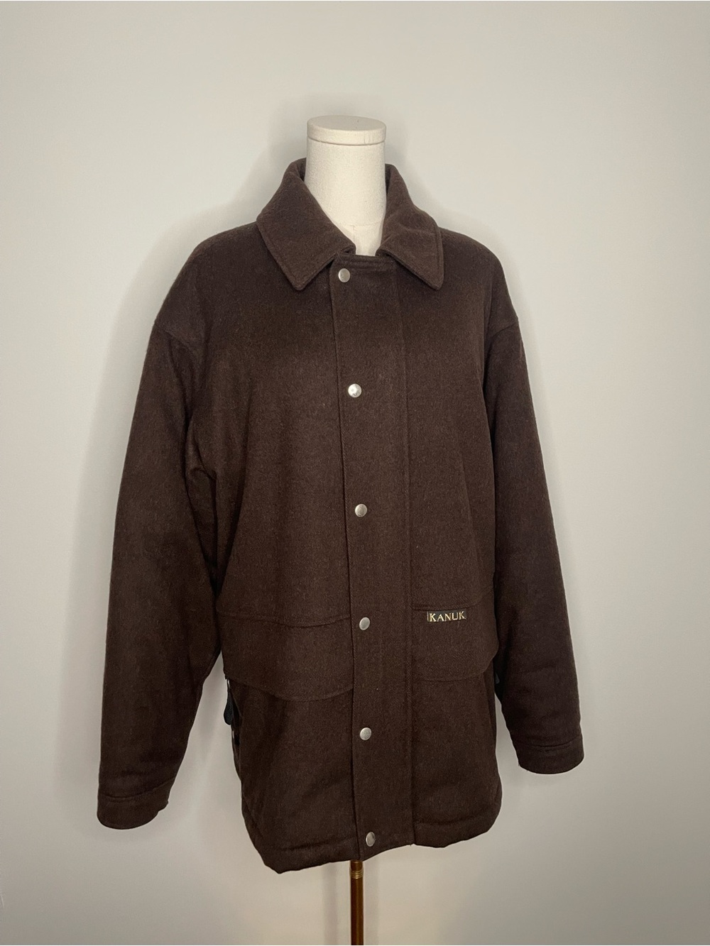 KANUK Vintage 90s Wool Winter Coat Barn Heritage Jacket Made in Canada Unisex